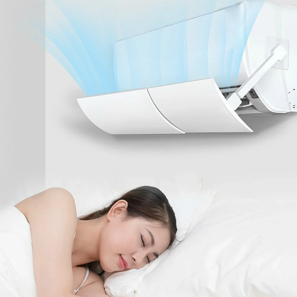 Anti-wind Baffle Exhaust Baffle Easy Installation Air Conditioning Anti Direct Blow Windshield PP+PVC Practical