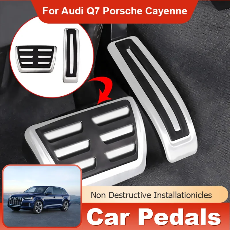 

Stainless Steel AT Car Accessories Brake Gas Car PedalsPlate Pad for Audi Q7 Porsche Cayenne VW Volkswagen Touareg 2007~2015