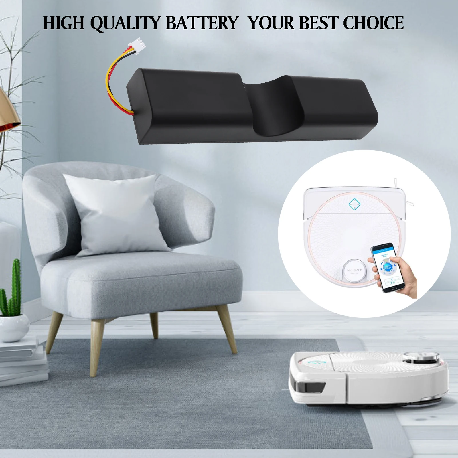 CS Replacement Battery for HOBOT Legee D7,Legee D8 PN:21700 4S1P-L 5000mAh / 72Wh