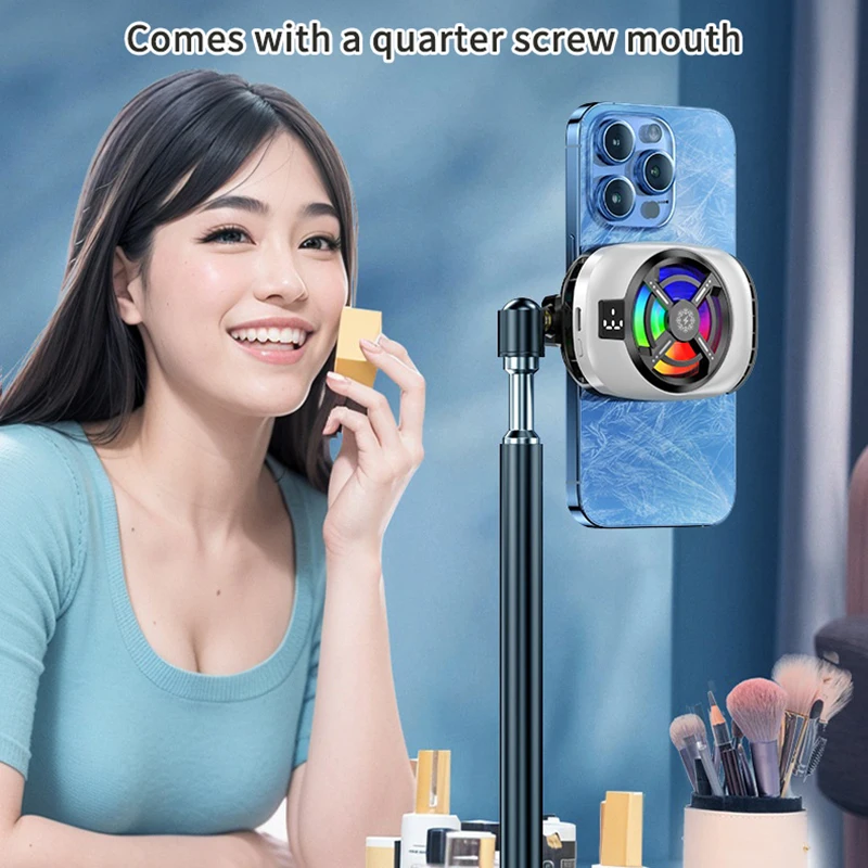 Semiconductor Mobile Phone Cooling Fan Radiator Back-Clip For Games/Live Streaming Phone Cooler For IPhone Android Universal