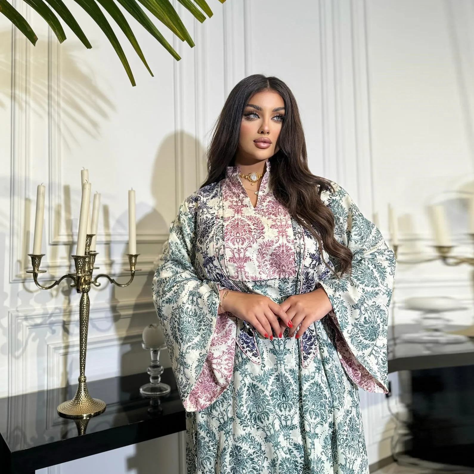 Ramadan marrocos dubai kaftan eid muçulmano abaya para mulheres vestidos de impressão jalabiya islam festa vestidos árabe longo robe abayas ab433