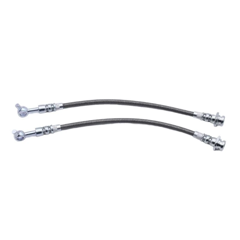 

652F 2Pcs Brake Lines Stainless Steel Braid Extended Brake Line Hose Front Left Right Replacement for Patrol Y60