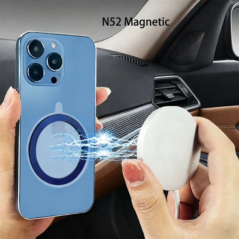 Катушки беспроводной зарядки Magsafe, металлические кольца, наклейка, магнитный лист для телефона для iphone, Samsung, Xiaomi, Huawei, ультратонкая наклейка 3 м