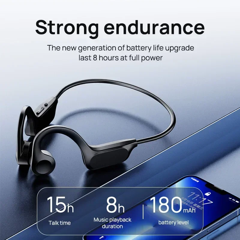 Bone Conduction Earphones X7 Bluetooth Hifi Ear-hook Wireless Headset With Mic Headphones TF Card MP3 Earbud