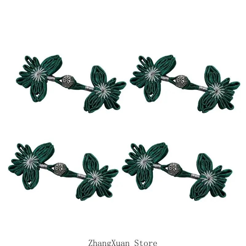 4-teilige chinesische dekorative Knopfverschlüsse für Cheongsam und traditionelle Kleidungsstücke 3XUF – Detail 4