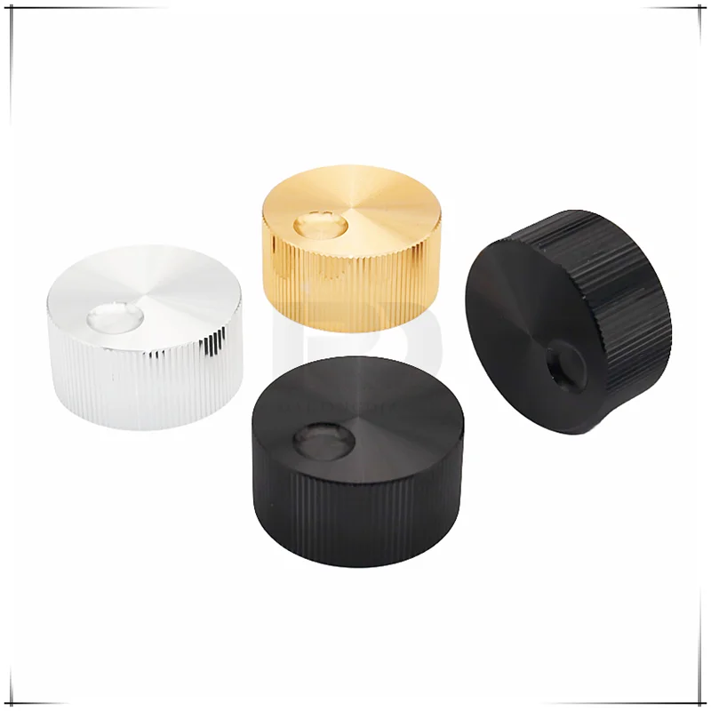 1PCS 38X19mm Aluminum Solid Knob Cap Round Hole Potentiometer Volume Control Knob Cap for Electronic Instrument Equipment Switch