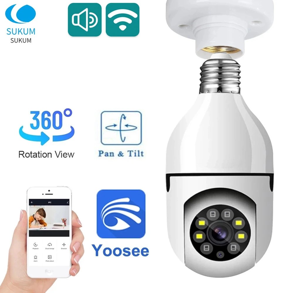

Yoosee WIFI E27 Bulb Camera Smart Home IR Night Vision Security Protection Camera Wireless Video Surveillance