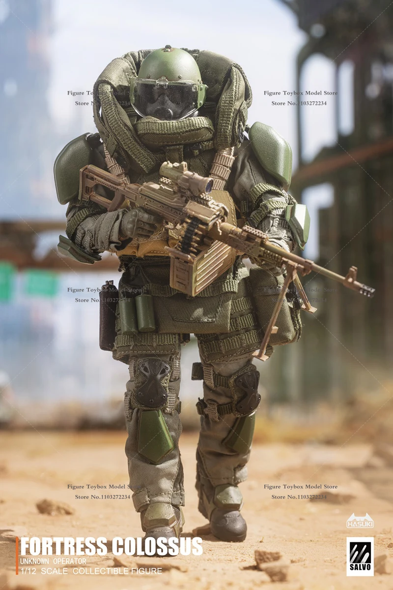 HASUKI SA02 1/12 Operatore sconosciuto Black Ops NO.2 Fortezza Colossus Mini Mobile 6 "Set completo Uomo Action Figure Collezione Regali