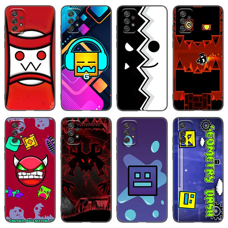 Geometry Dash Game Phone Case For Samsung A13 A22 A24 A32 A14 A23 A25 A34 A52S A53 A54 A73 A11 A12 A15 A31 A33 A50 A51 A70 A72