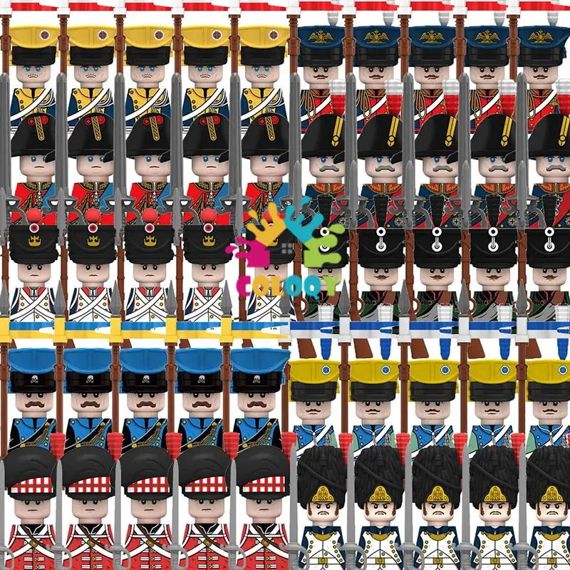 

50 pieces of Napoleonic War soldier building blocks World War II mini doll building blocks, children's double fun wholesale toy