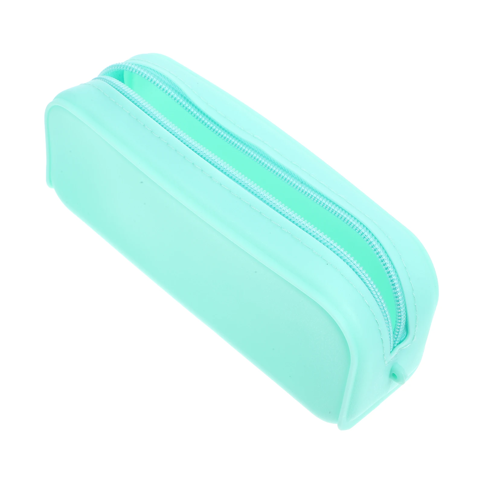 

Silicone Pencil Case Large Capacity Flexible Easy Clean Student Travel Bag Makeup Storage Organizer Green Color