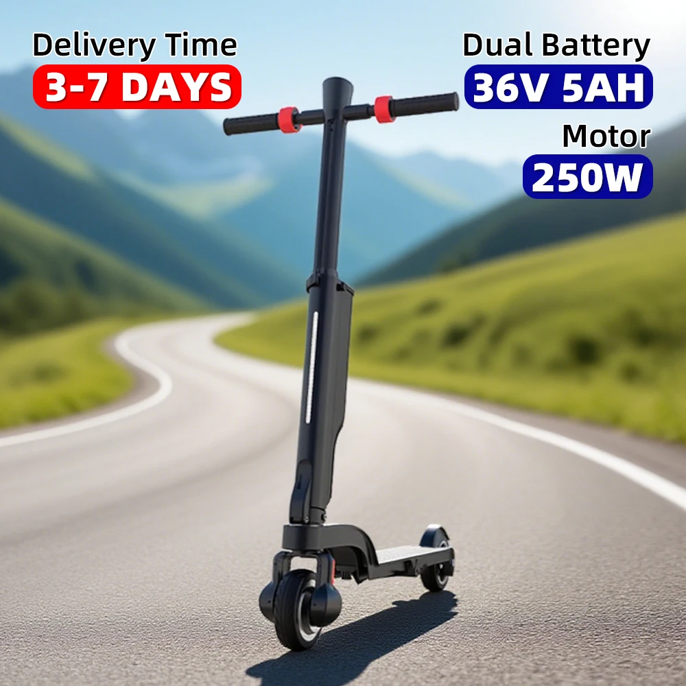 One piece dropshipping 5.5-inch electric scooter 250W36V5AH lithium battery folding electric scooter in stock in the United Stat