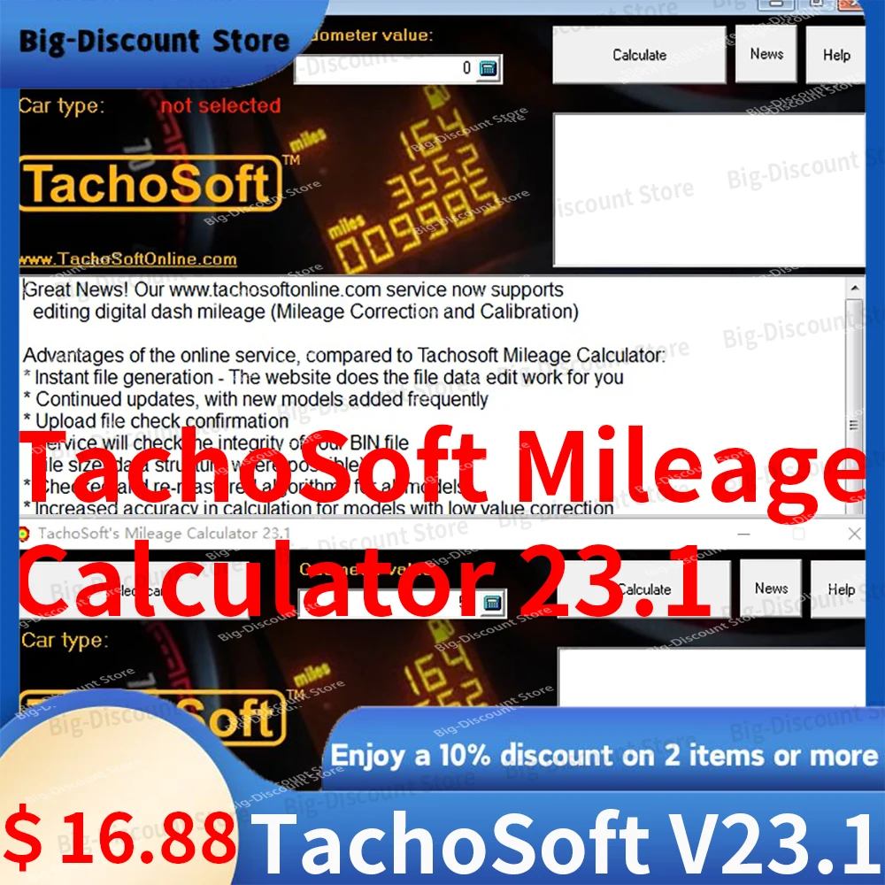 Auto Repair Software2024 Hot Sale TachoSoft Mileage Calculator 23.1 with license Cracked-Full Version Support Many Car Brands