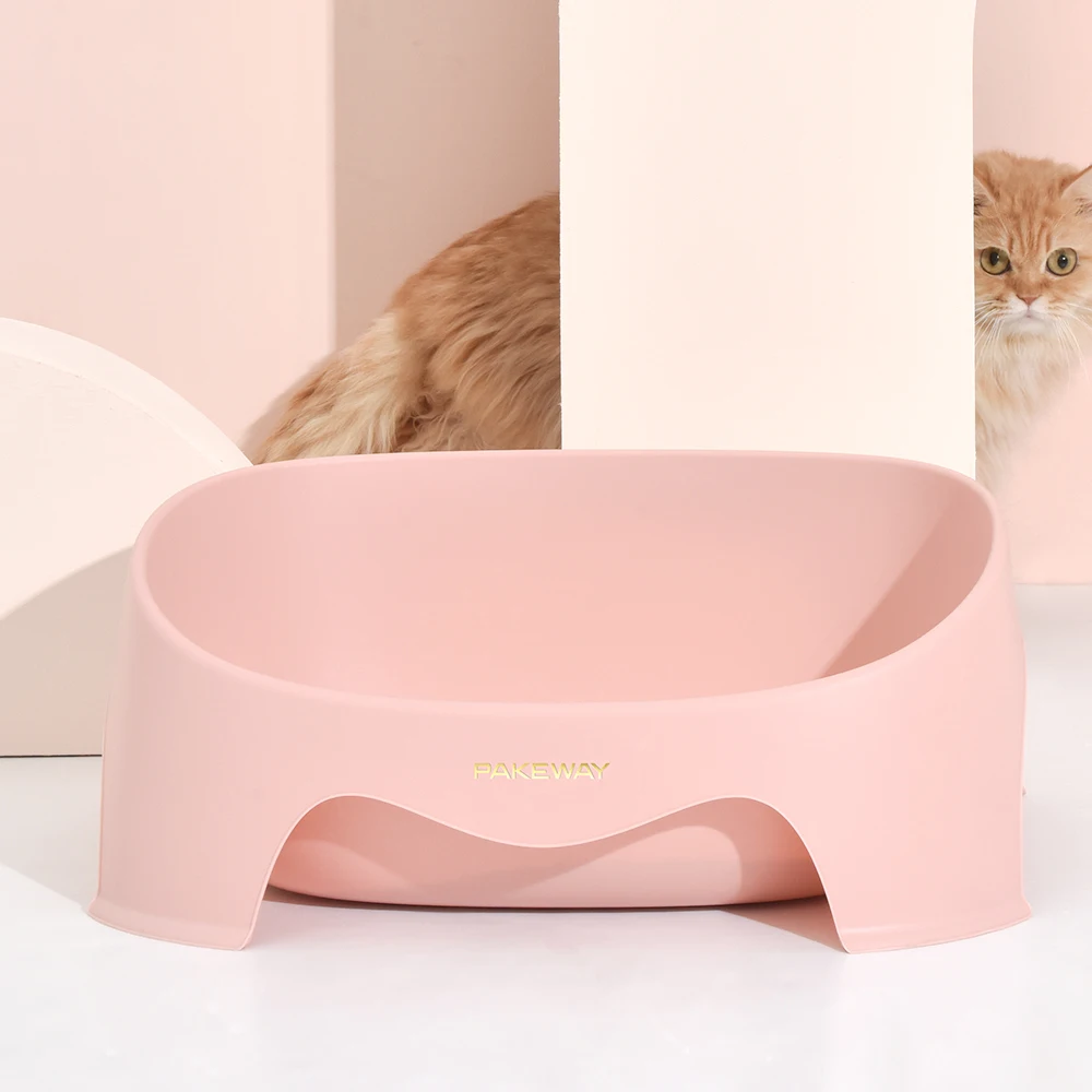 PAKEWAY Plastic Multi Function Cat Litter Tray Cat Litter Box Cat Litter Pan