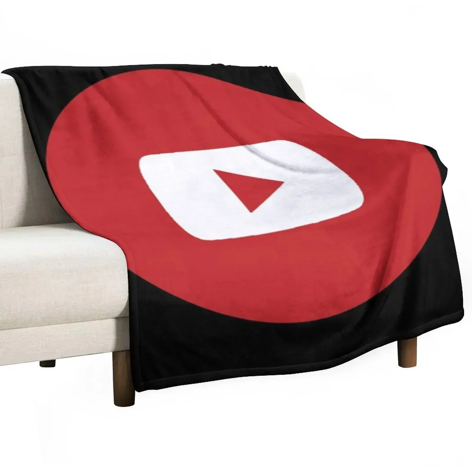 Youtube logo (Youtube play button) Throw Blanket Extra Large Throw Soft Plaid Winter beds Blankets