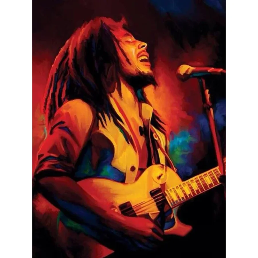 Bob Marley Diamond Painting Singer 5D Diy Full Square Diamond Embroidery Home Decoration Picture of Rhinestone Cross Stitch