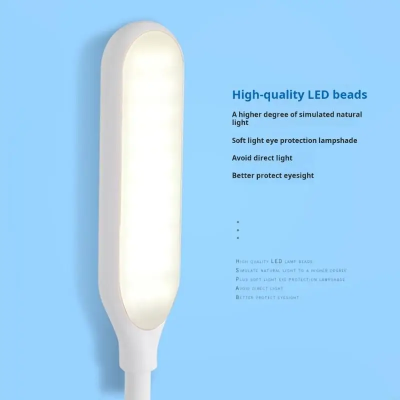 J78A USB LED Reading Lamp With Adjustable Brightness And Flexible Neck Keyboard Light