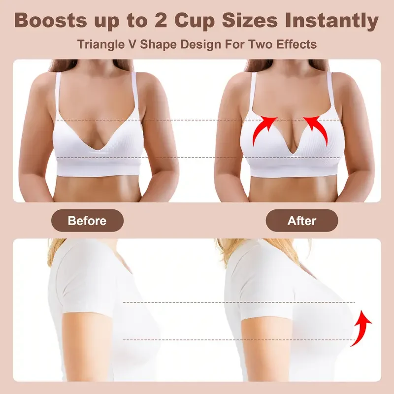 حمالة صدر SNOWY Sticky Inserts - حشوات لزجة معززة فورية بواسطة وسادة صدر غير مرئية قابلة لإعادة الاستخدام من SNOWY، صدر من السيليكون الناعم المريح