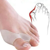 Corrector de pulgar de Gel de silicona, separador Protector del dedo pequeño, alisador de dedos Valgus, herramienta de almohadillas de alivio para el cuidado de los pies