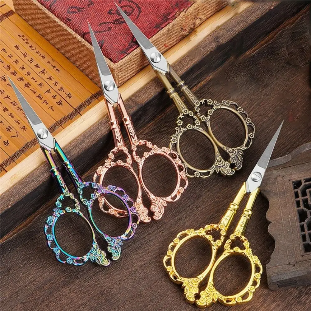 

Stainless Steel Retro Scissors Classic Style Small Size Tailor Scissors Rust-resistant Sharp Blades Paper Cutting Tool