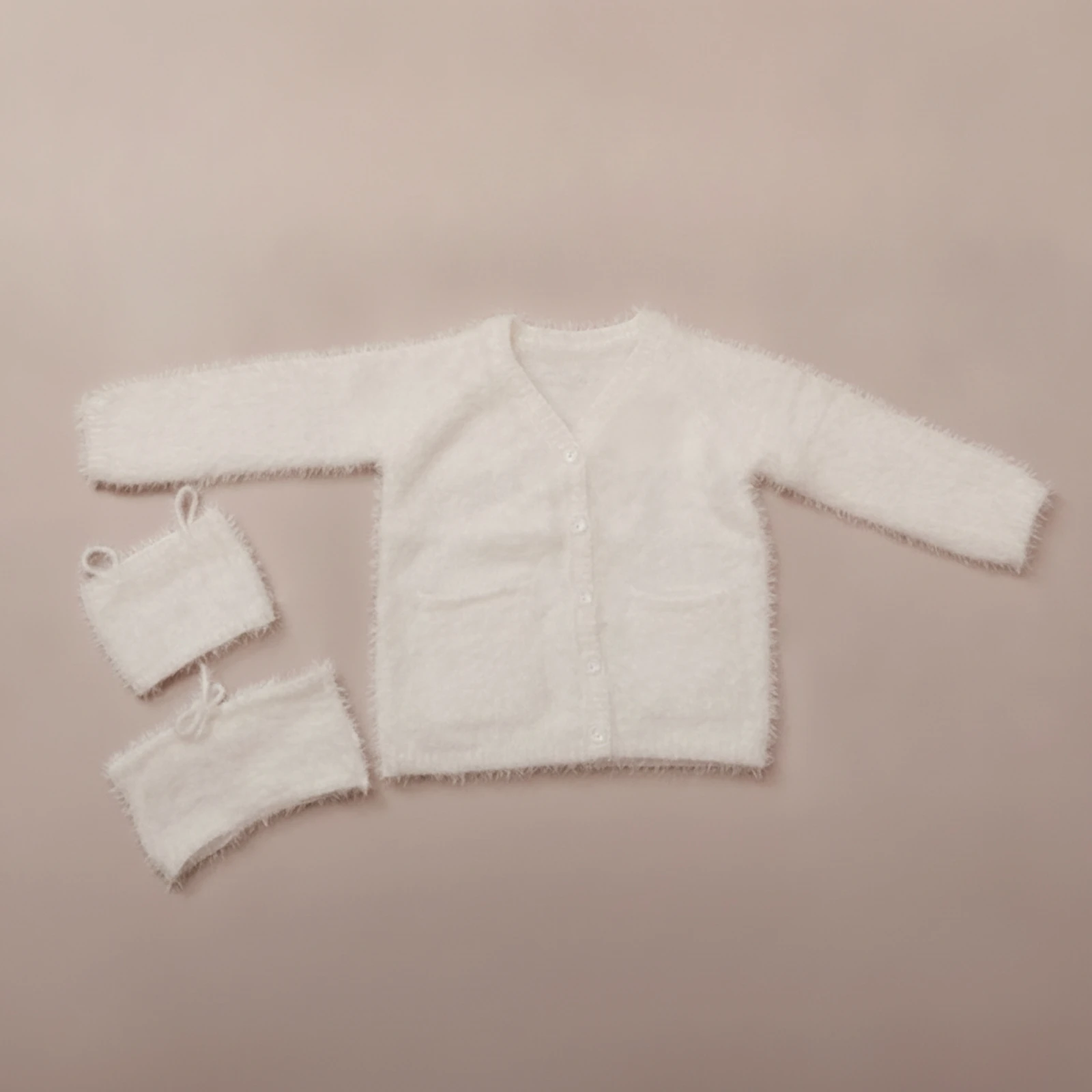 Doll Cardigan with Camisole Lightweight Doll Knitwear Set Clothing Cozy Stylish for Photo Shoots