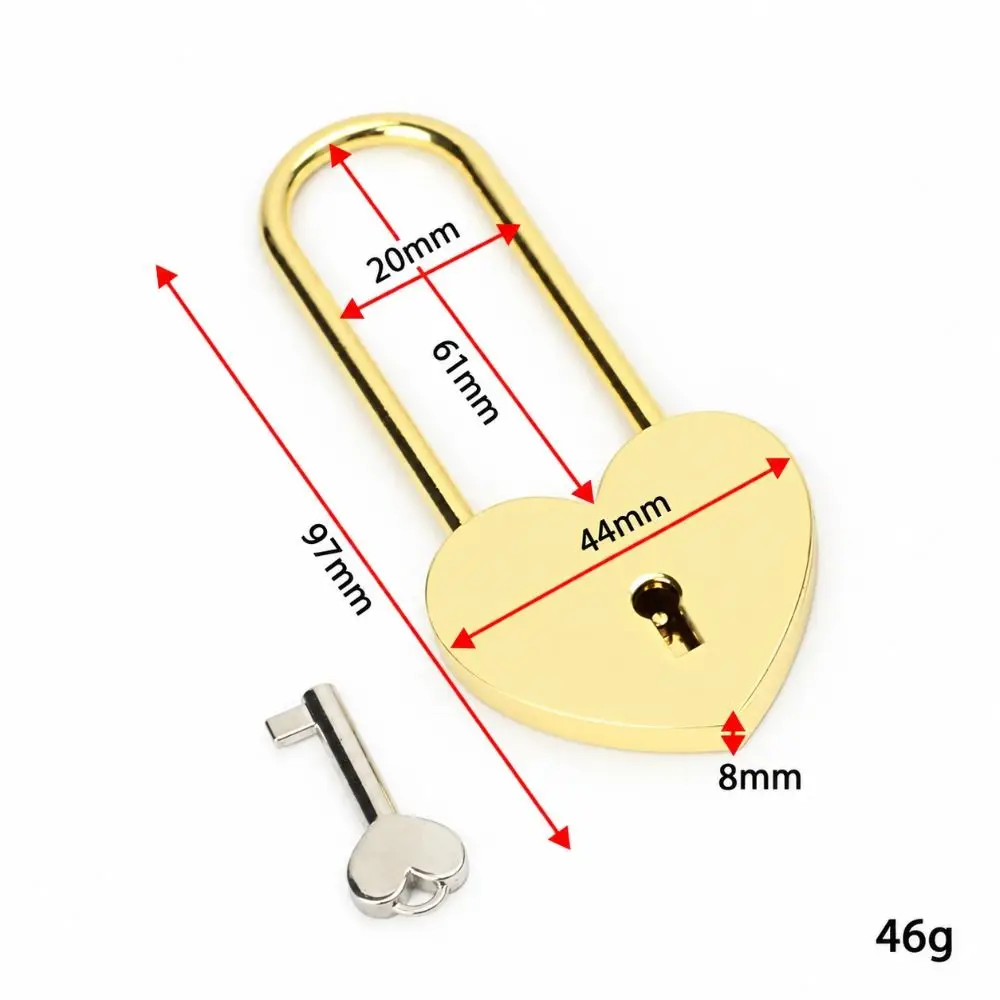 Classic with Key Heart Padlock Antique Style Sentimental Love Lock Set Romantic Wishing Lock Lover
