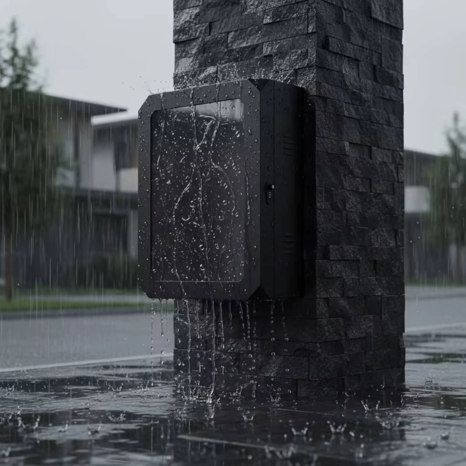 Outdoor EV Charger Enclosure Heat-Dissipating Outdoor Charging Cabinet with Window Security Box Dust-Resistant for Driveways
