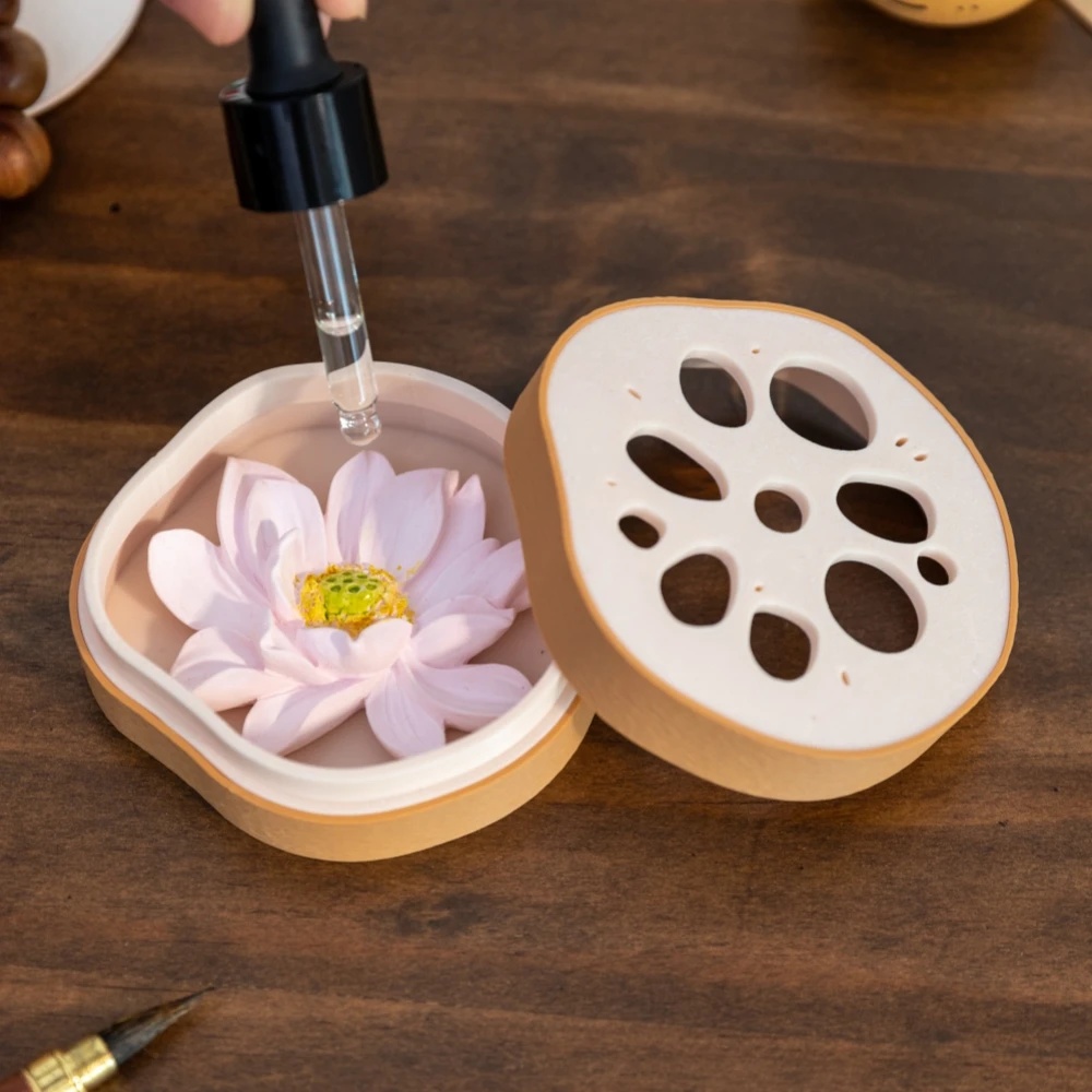 Passive Diffuser Essential Oil Diffuser Lotus Flower Perfume Aroma Diffuser Stone Home Bathroom Car Ornament Gift for Women