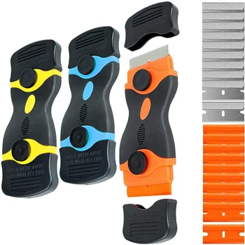 Razor Scraper Car Window Film Glue Cleaner Blade Tint Ceramic Glass Wrap Sticker Remover…