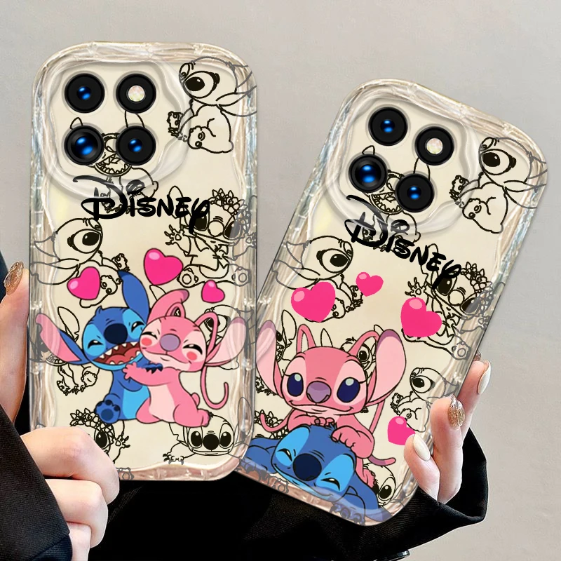 

Couple Stitch Angel Disney For Xiaomi 14 12 11 Pro Poco M6 M3 X6 X5 X4 X3 Pro Transparent Soft Wave Oil Phone Case