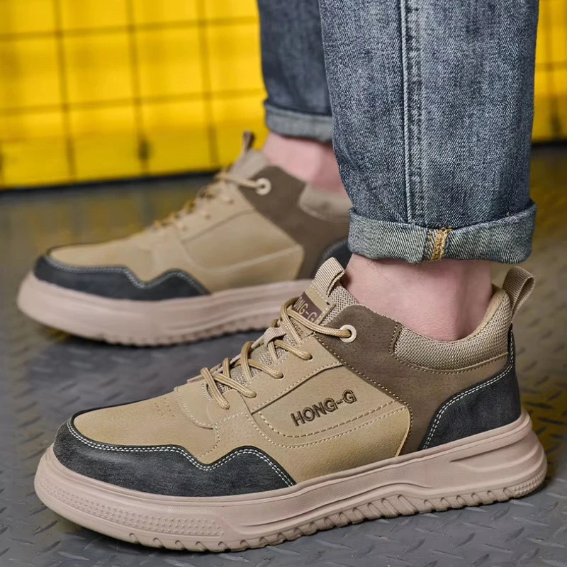 

Мужские ботинки промышленной безопасности, кроссовки с железным носком, рабочая защитная обувь, легкая дышащая рабочая обувь