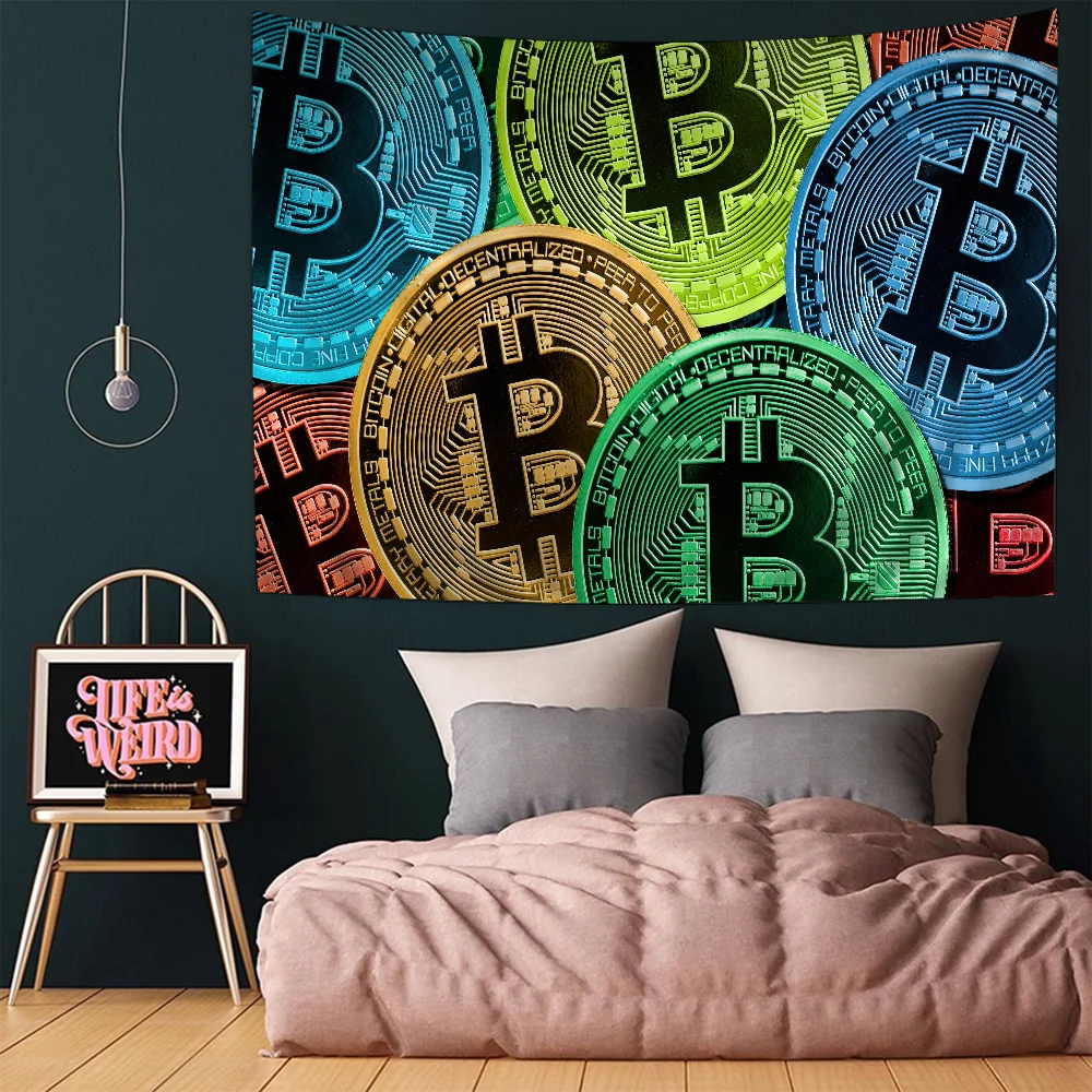 

Funny Bitcoin Gold And Money Hanging Bohemian Tapestry Indian Buddha Wall Decoration Witchcraft Bohemian Hippie Wall Hanging