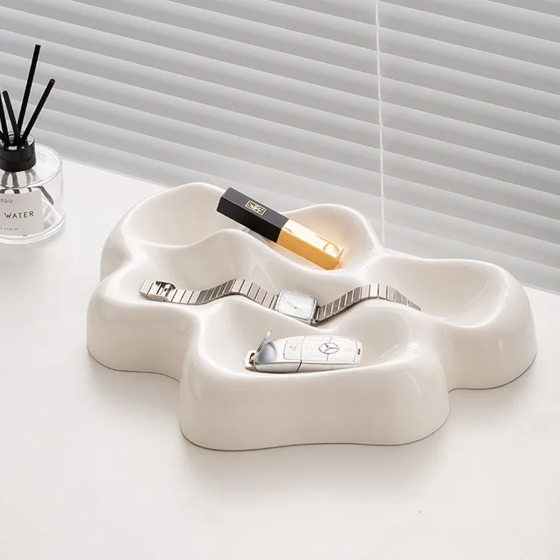 Glacier Resin Tray, Irregular Shape Desktop Organizer for Jewelry Perfume Makeup, Nordic Style Storage Tray, Home Decor Gift