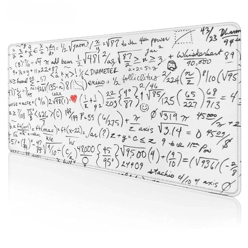 Mathematical Formula Mouse Pad Gamer Custom Desk Mats MousePads Carpet Anti-slip Natural Rubber Laptop Office Mice Pad Table Mat