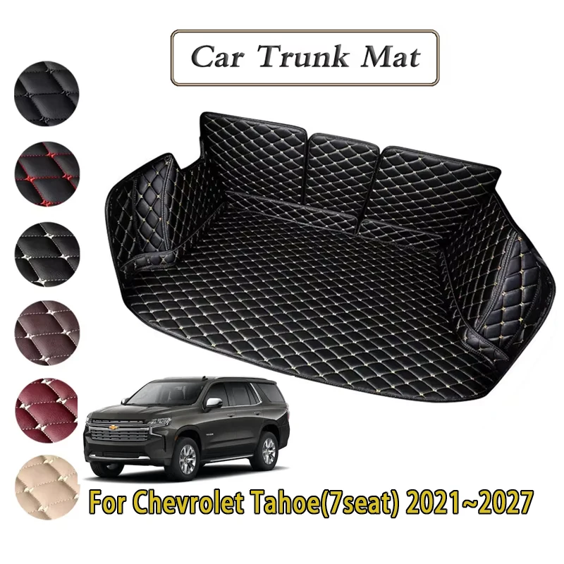 

Car Trunk Mats For Chevrolet Chevy Tahoe 2021~2027 7seat Waterproof Fully Trunk Mat Rear Cargo Tray Auto Accessories 2024 2025