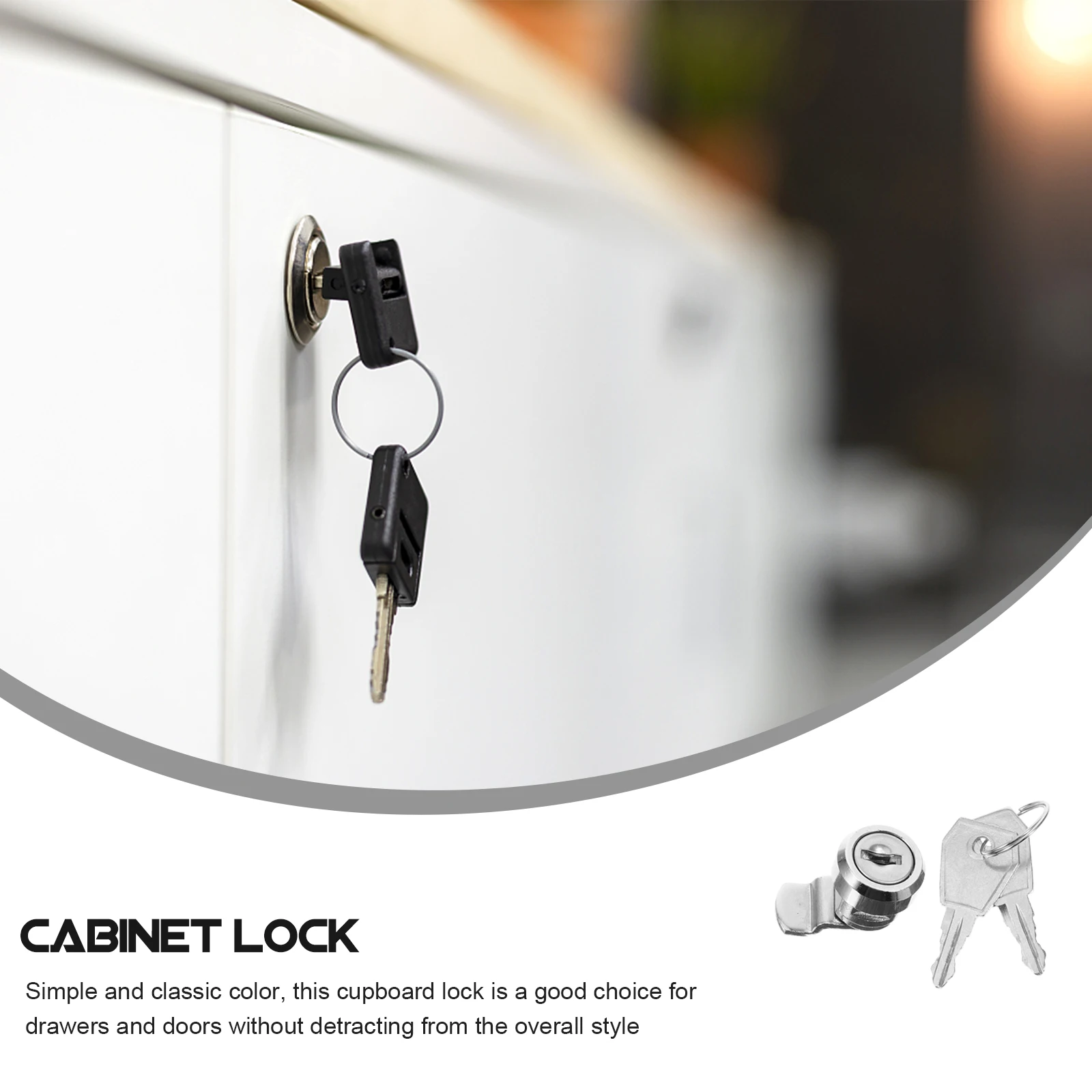 

1Set Reliable Stainless Steel Lock for Drawers Cabinets Mailboxes Efficiency Electrical Panel Lock Drawer Locks with Keys