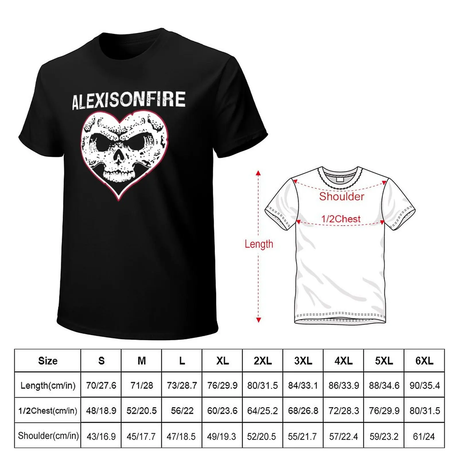 Alexisonfire skull T-Shirt valentines boutique clothes street wear blue lock slim fit t shirts for men