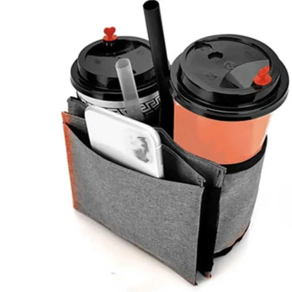 Holder Durable Travel Luggage Cup Holder Storage Bag Armrest Suitcase Drink Holder Hands-Free Can Bottle Drinks Rack Milk Tea