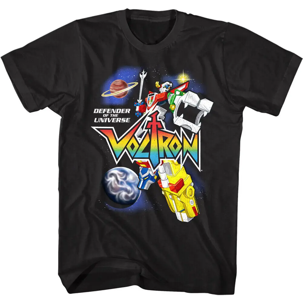 Voltron Robot in Space Men's T Shirt Defender of the Universe Lion Force Golion