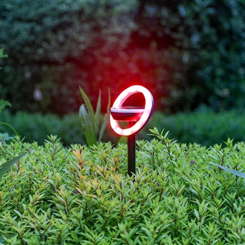 Rotatable Ground Plug Solar Outdoor Lawn Light, Two Colors, Both Garden and Yard Can Be Used