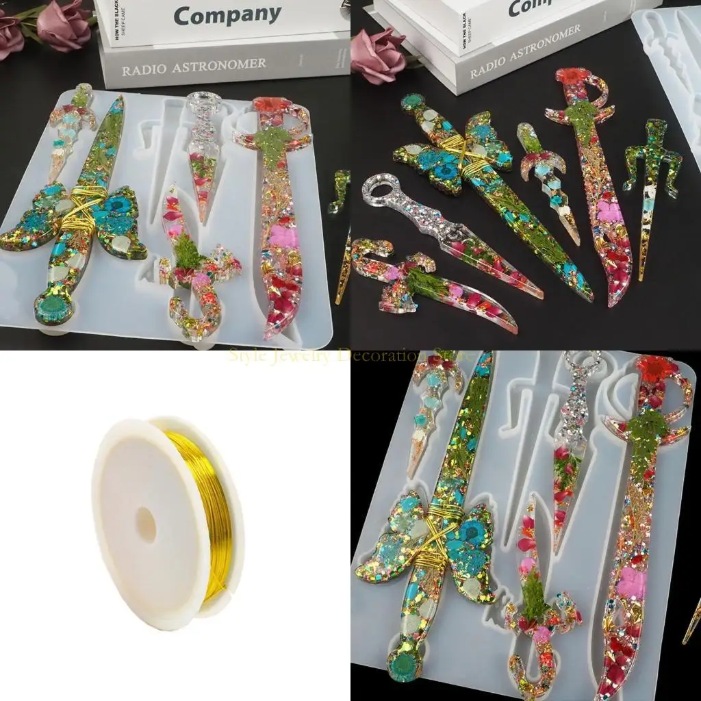 

D46E Epoxy Resin Mold Jewelry Pendant Silicone Mould DIY Crafts Decorations Keychain Casting Tool