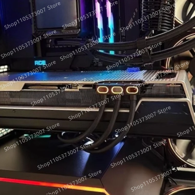 

Side exit graphics card 8pin one-line connection modular cable elbow 90 degree power supply cable