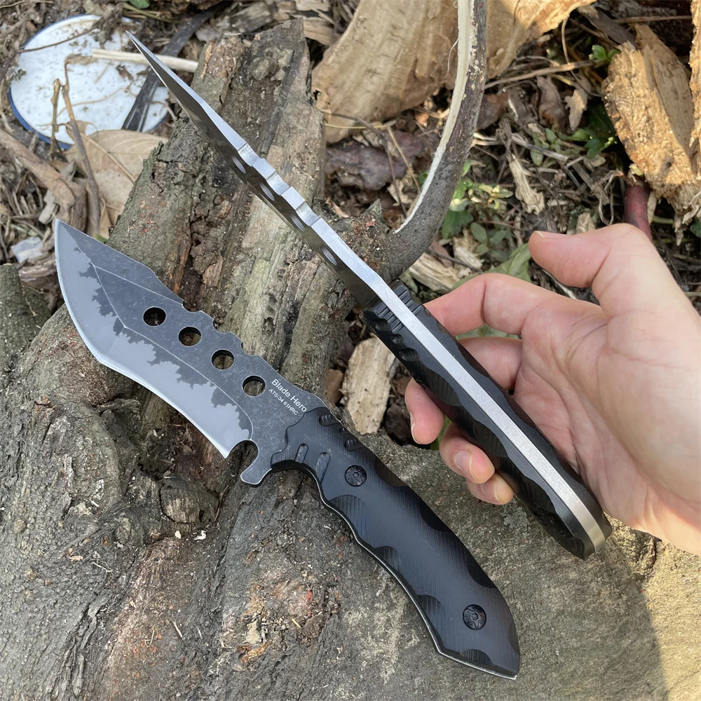 Full-tang High Quality ATS-34 Blade Hunting Tactical Knife Wilderness Camping Tools Self Defense Daily EDC Survival Knives
