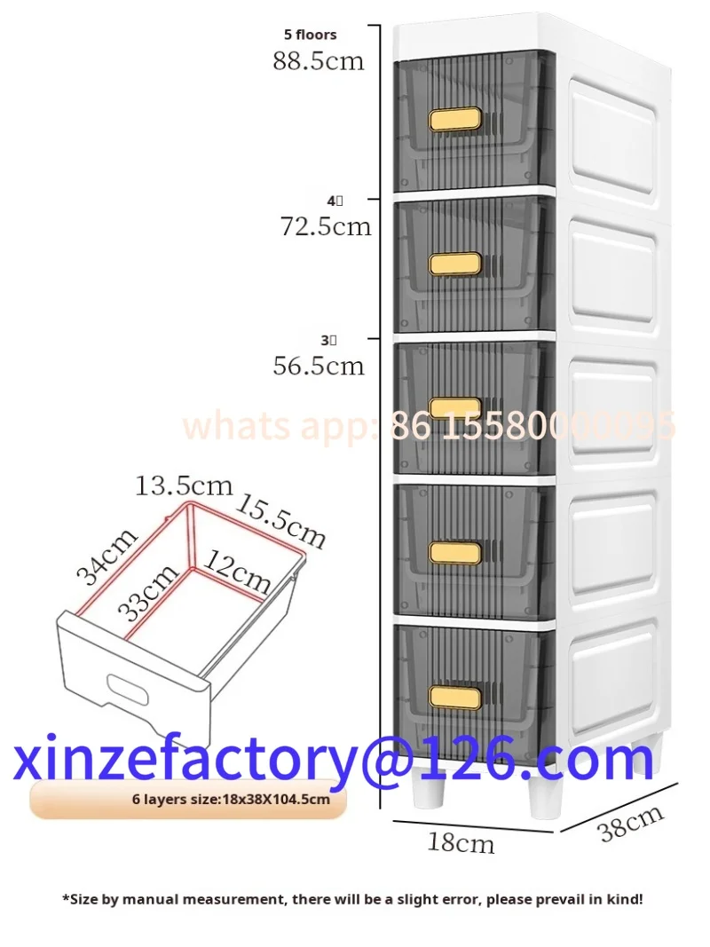 Customizable Home MultiLayer Storage Shelf Kitchen refrigerator drawertype storage cabinet