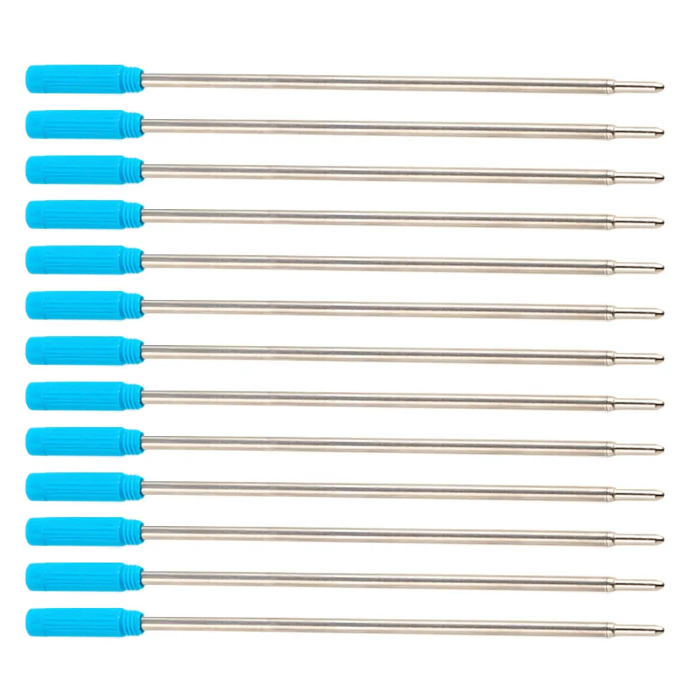 

50Pcs Metal Ballpoint Pen Refills Blue Ink Smooth Writing Office Supplies Replacement Ink Pen Refills Office Supplies