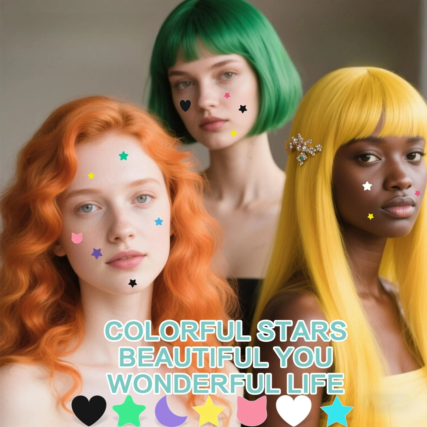 40 pieces of multi-color star acne patches, facial acne patches, concealer acne patches, and pimples patches, ultra-thin