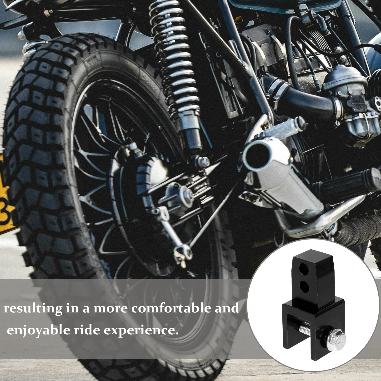

2pcs Motorcycle Shock Absorber Rear Riser Metal Height Extension Device Electric Bikes Universal Compatibility Durable Vibration