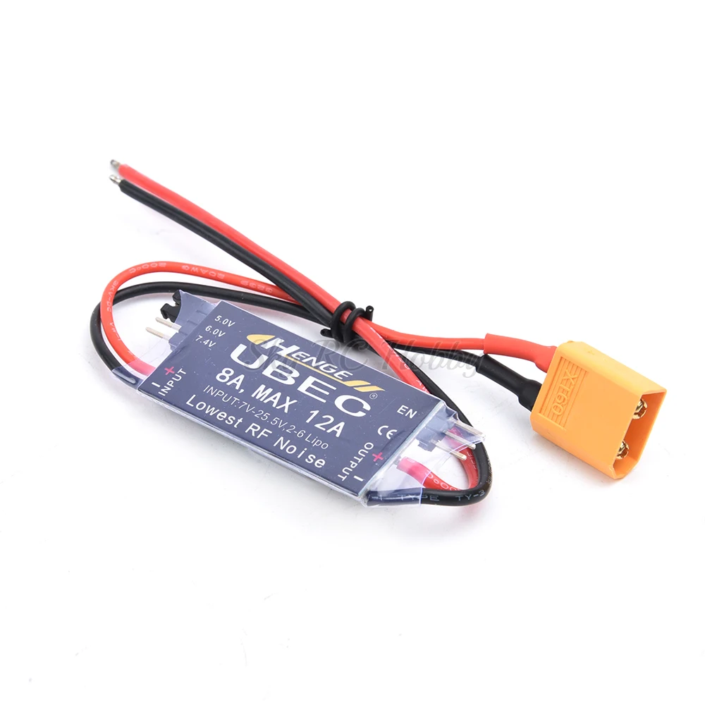 HENGE 8A UBEC Output 5V/6V/7.4V Max 12A Inport 7V-25.5V 2-6S Lipo Switch Mode BEC for RC Battery Quadcopter Car Airplanes