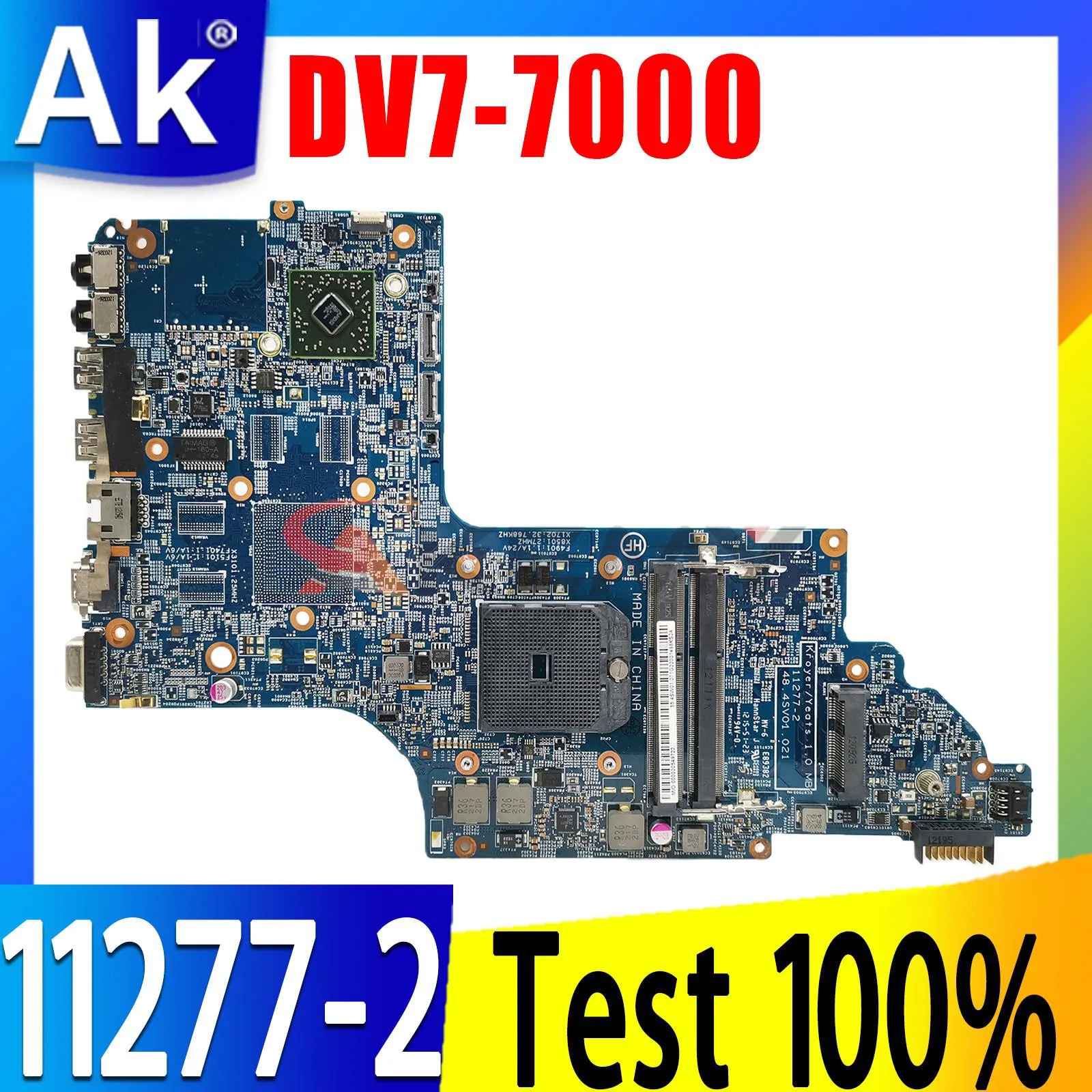 Shenzhen 682220-501 682220-001 11277-2 48.4SV01.021 A70M For HP ENVY DV7 DV7-7000 Series Laptop Motherboard Mainboard Tested