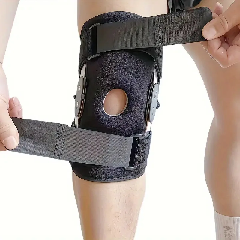 

Регулируемый ортопедический бандаж для колена – со съемной стальной пластиной для поддержки суставов, облегчения боли и защиты мениска